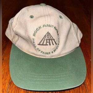 Vintage Green and Cream Rock And Roll Hall Of Fame SnapBack Hat